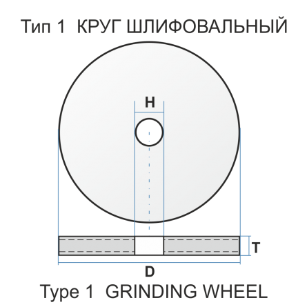 Круг шлифовальный Тип 1 (250х32х32 мм) 14А 24 P В 50  м/с - Лужский абразивный завод фото 2